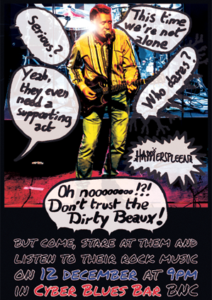 flyer for the concert at Cyber Blues Bar, 12 December 2025